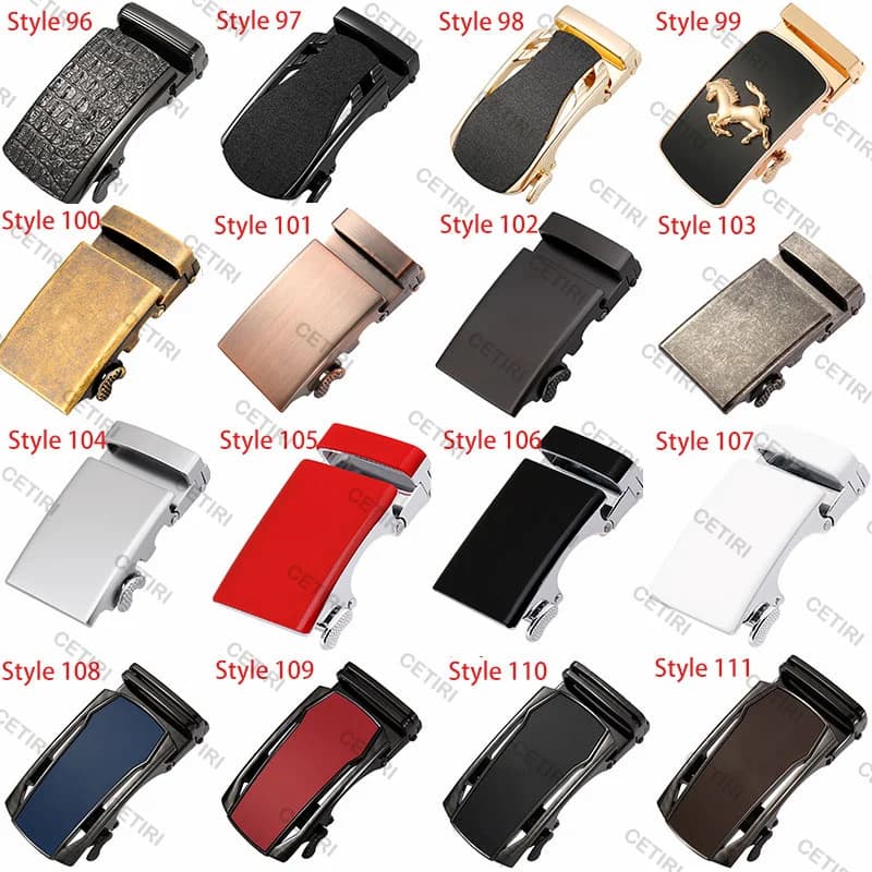 High Quality Blue Black Belt Buckle Head Mens Alloy Automatic Buckle For 3.5CM Width Ratchet Leather Belt