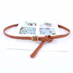 ladies fashion leather squrae buckle knitted braided weaving belts for women dresses female waist rope casual luxury straps