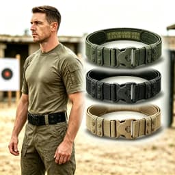 Men's Nylon Tactical Belt | Heavy Duty Quick-Release Outdoor Sport Waist Strap Multi-functional Camping Hiking Travel Accessory