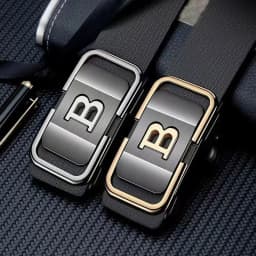 DINISITON New Fashion Men's Belt Toothless Automatic Buckle Belt Alloy Letter Button for Business Fashion High Quality Men'Strap