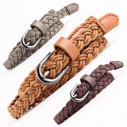 Fashion Casual Woven Knitted Leather Female Waistband Ladies Decorative Women Belts Clothes Accessories Rope Braided
