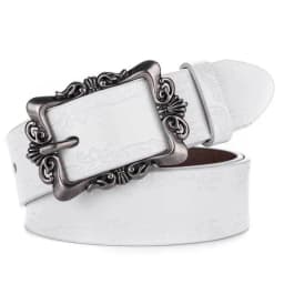 SupSindy Women Genuine Leather Belt Cowskin Casual Punk Luxury Brand Designer Belts For Women Jeans Waistband Female Black Strap