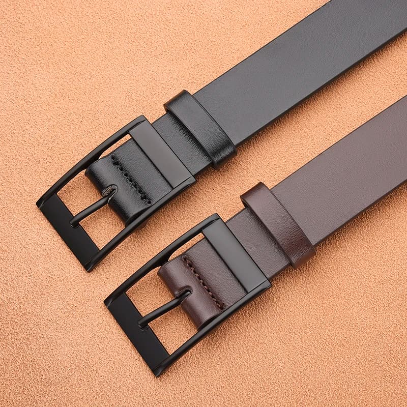 New Men's Luxury Belt PU Leather Belt Metal Pin Buckle High-Quality Well-Known Brand Designer Belt Jeans Men's Belt