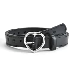 Children Faux Leather Belt Kids Cute Peach Heart Buckle Belts Girls Waist Belt