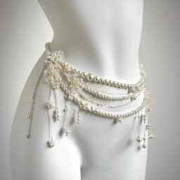 Fashionable Multi-layer Flower Tassel Waist Chain Retro Pearl Waist Chain For Women Girls Body Chain Clothing Accessories Gifts
