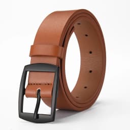 New High-end Men's PU Belt Fashionable Oval Alloy Buckle Exquisite Fit Style Durable and Versatile Jeans Casual Pants Belt