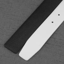 High Quality White and Black Holes Genuine Leather Only Belts 3.3cm Wide Jeans Pin or Slide Cintos Masculinos P03