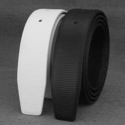 High Quality White and Black Holes Genuine Leather Only Belts 3.3cm Wide Jeans Pin or Slide Cintos Masculinos P03