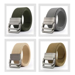 Maikun Nylon Belts for Men Army Tactical Men's Belt Double Rappelling Buckle Belt