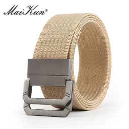 Maikun Nylon Belts for Men Army Tactical Men's Belt Double Rappelling Buckle Belt