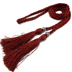 Women Braided Waist Belt Chinese Style Tassel Thin Belt Colorful Female Knot Decorated Waistband Waist Rope Hair Accessories Hot