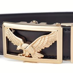 Men's Belt Leather Automatic Buckle Business Casual High-quality Golden Silver Eagle Pattern Leather Belt with Automatic Buckle