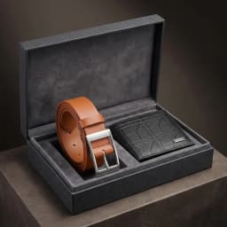 2PCS Personalized Men's Wallet Belt Set Fashion Men's Outdoor Leisure Belt Simple Men's Pin Buckle Belt Wholesale Direct Sales
