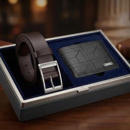 2PCS Personalized Men's Wallet Belt Set Fashion Men's Outdoor Leisure Belt Simple Men's Pin Buckle Belt Wholesale Direct Sales