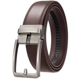 Men's belts fake pin buckle belts popular styles durable soft PU leather business belts automatic buckle belts adjustable belts