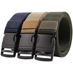 Men's Belt Without Metal Plastic Buckle Belt High Quality Canvas For Nylon Belt Tactical Belt Outdoor Woven Belt Neutral Belts