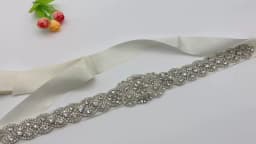 JLZXSY Flower Style Wedding Belt Bridal Sash Belt Crystal Rhinestone Dress Sash Prom Sash Wedding Accessories