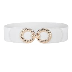 Women Wide Elastic Waist Belt Ladies Retro Fashion Cinch Stretchy Stylish PU Leather Dress Waistband