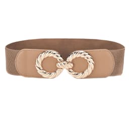 Women Wide Elastic Waist Belt Ladies Retro Fashion Cinch Stretchy Stylish PU Leather Dress Waistband