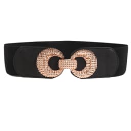 Women Wide Elastic Waist Belt Ladies Retro Fashion Cinch Stretchy Stylish PU Leather Dress Waistband