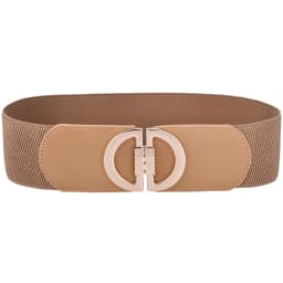 Women Wide Elastic Waist Belt Ladies Retro Fashion Cinch Stretchy Stylish PU Leather Dress Waistband