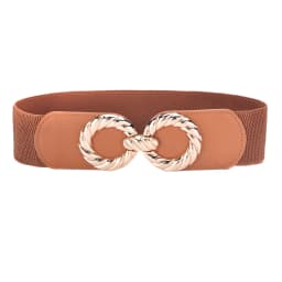 Women Wide Elastic Waist Belt Ladies Retro Fashion Cinch Stretchy Stylish PU Leather Dress Waistband