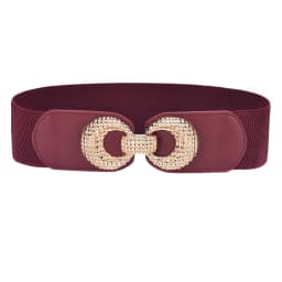 Women Wide Elastic Waist Belt Ladies Retro Fashion Cinch Stretchy Stylish PU Leather Dress Waistband
