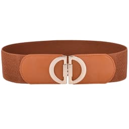 Women Wide Elastic Waist Belt Ladies Retro Fashion Cinch Stretchy Stylish PU Leather Dress Waistband