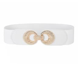 Women Wide Elastic Waist Belt Ladies Retro Fashion Cinch Stretchy Stylish PU Leather Dress Waistband