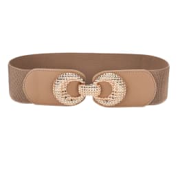 Women Wide Elastic Waist Belt Ladies Retro Fashion Cinch Stretchy Stylish PU Leather Dress Waistband