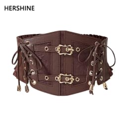 HERSHINE Women's Fashion Buckle Elastic Waist Belt, Y2K Gothic Harajuku Punk Style Party Dress Accessory,spring,summer,Christmas