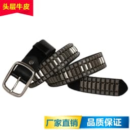 Genuine Leather Belt New Cowboy Motorcycle Jeans Heavy Metal Rivet Belts For Men Punk Rock Male Strap Ceinture Homme