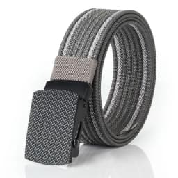 3.8cm outdoor nylon belt, black alloy automatic buckle, all-match striped men's belt, sports breathable