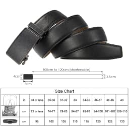 VATLTY 35mm Fashion Leather Belt for Men High Quality Metal Zinc Alloy Automatic Buckle Work Belt Natural Cowhide Trouser Girdle