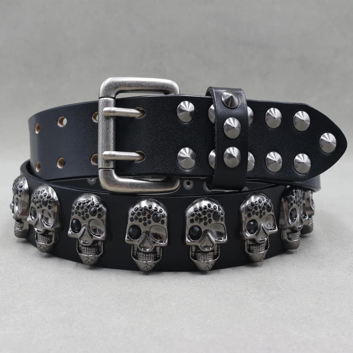 Heavy Metal Punk Belt Genuine Leather Hip Hop Belts For Men Cross Rivet Jeans belt male Strap Ceinture Homme designer belt
