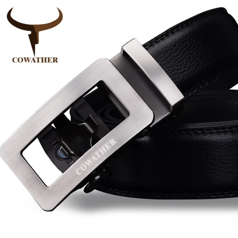 COWATHER 2021 luxury belts for men cow genuine leather male strap automatic buckle belt newest fashion design original brand