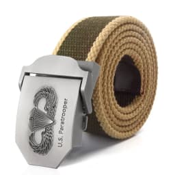 SupSindy New Men&Women Military Canvas Belt Luxury US Paratrooper Metal Buckle Jeans Belt Army Tactical Belts for Men Strap Male