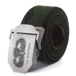 SupSindy New Men&Women Military Canvas Belt Luxury US Paratrooper Metal Buckle Jeans Belt Army Tactical Belts for Men Strap Male