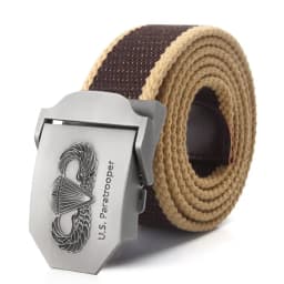 SupSindy New Men&Women Military Canvas Belt Luxury US Paratrooper Metal Buckle Jeans Belt Army Tactical Belts for Men Strap Male