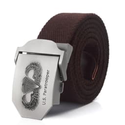 SupSindy New Men&Women Military Canvas Belt Luxury US Paratrooper Metal Buckle Jeans Belt Army Tactical Belts for Men Strap Male