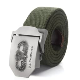 SupSindy New Men&Women Military Canvas Belt Luxury US Paratrooper Metal Buckle Jeans Belt Army Tactical Belts for Men Strap Male