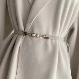 Elegant Double Pearls Buckle Elastic Women Belts Black Thin Straps Lady Girl Dress Skirt Decor Waistbands