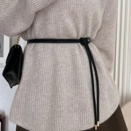 Thin Knot Rope Belt Leather Round Cord Women's Belt Decorative Knotted Waist Rope Decorative Skirt Coat Sweater String Waist