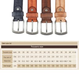 Natural Cowhide Belt For Men's Hard Metal Buckle Soft Original Cowhide Men Leather Belt Unique Texture Real Leather Jeans Belt