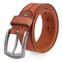 Natural Cowhide Belt For Men's Hard Metal Buckle Soft Original Cowhide Men Leather Belt Unique Texture Real Leather Jeans Belt