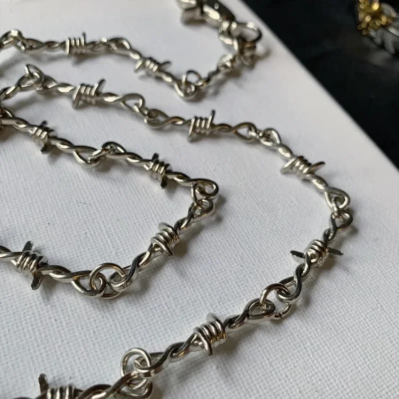 Y2k Belts Hippop Grunge Goth Punk Belts Thorns Wire Barbed Trousers Long Waist Chain Women Men Pants Jeans Accessories