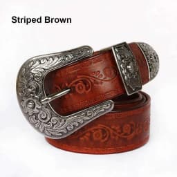 IEFB Men's Embossed Belt Leather Floral Carving Genuine Belts Men Women Jean's Decoration Luxury Designer Waistband 9W1163