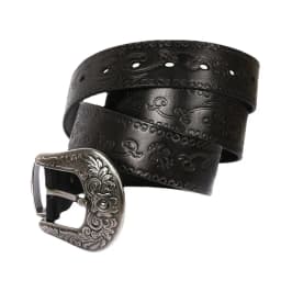IEFB Men's Embossed Belt Leather Floral Carving Genuine Belts Men Women Jean's Decoration Luxury Designer Waistband 9W1163