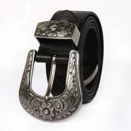 IEFB Men's Embossed Belt Leather Floral Carving Genuine Belts Men Women Jean's Decoration Luxury Designer Waistband 9W1163