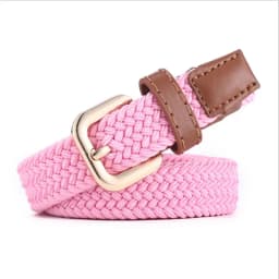 SupSindy Women&Children's Elastic Belt Pin Buckle Weave Stretch Canvas Belt Candy Colors Luxury Jeans Belts for Boys Girls Strap